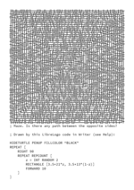 LibreLogo flyer: maze and its source code